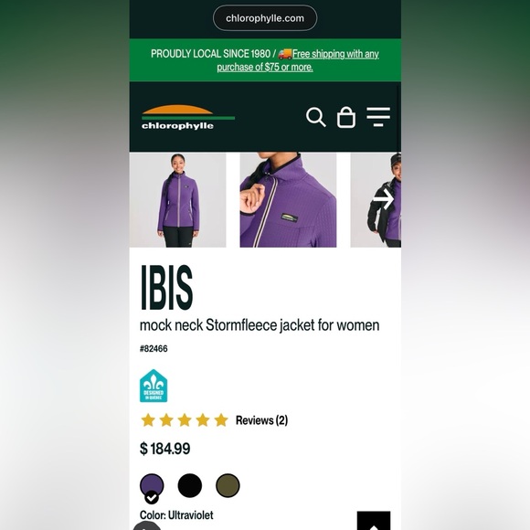 Chlorophylle:  Ibis -women’s jacket/base layer. super warm /size medium - Picture 6 of 6